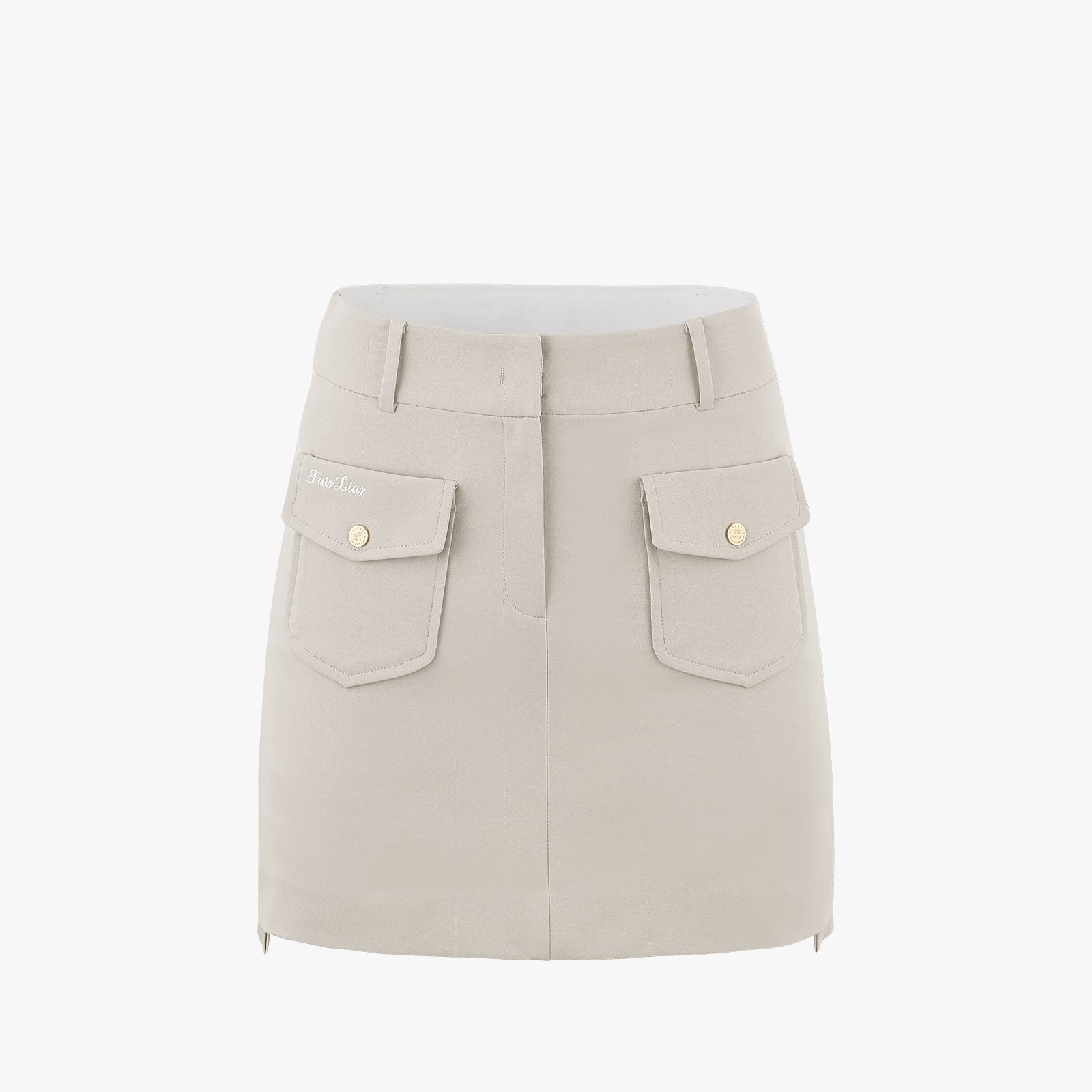 FRONT-POCKET SKIRT(BEIGE)