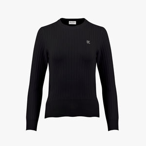 ROUND-NECK KNIT(BLACK)