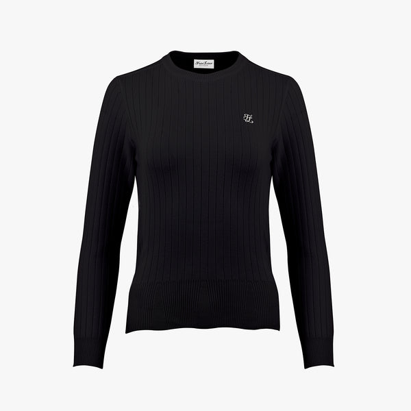 ROUND-NECK KNIT(BLACK)