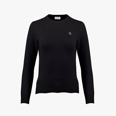 ROUND-NECK KNIT(BLACK)