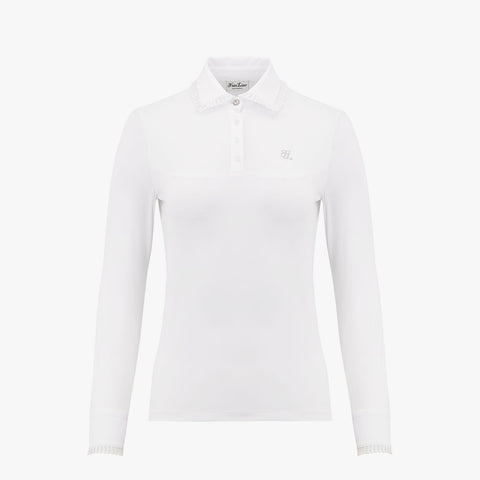 LACE COLLAR WINDPROOF SHIRT(WHITE)