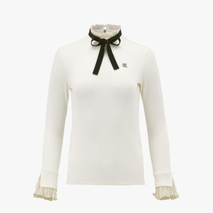 VELVET RIBBON DETACHABLE SHIRT(REAM)