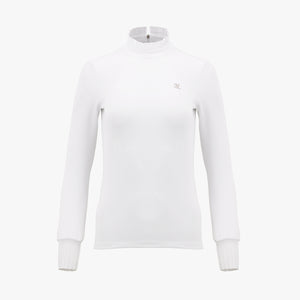 HALF HIGH-NECK FRILL SHIRT(WHITE)