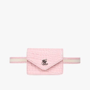 CROC BELT-SET BAG(PINK CHORAL)