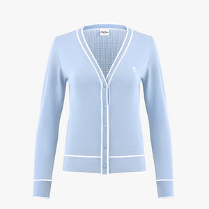 PUNCHED LINE CARDIGAN(CERAMICS BLUE)