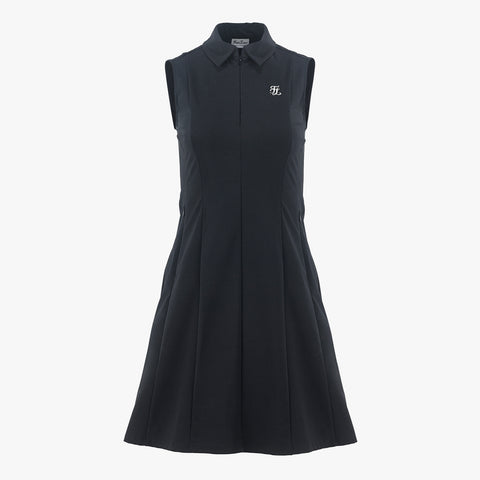 SLIM LINE SLEEVELESS DRESS(BLACK)