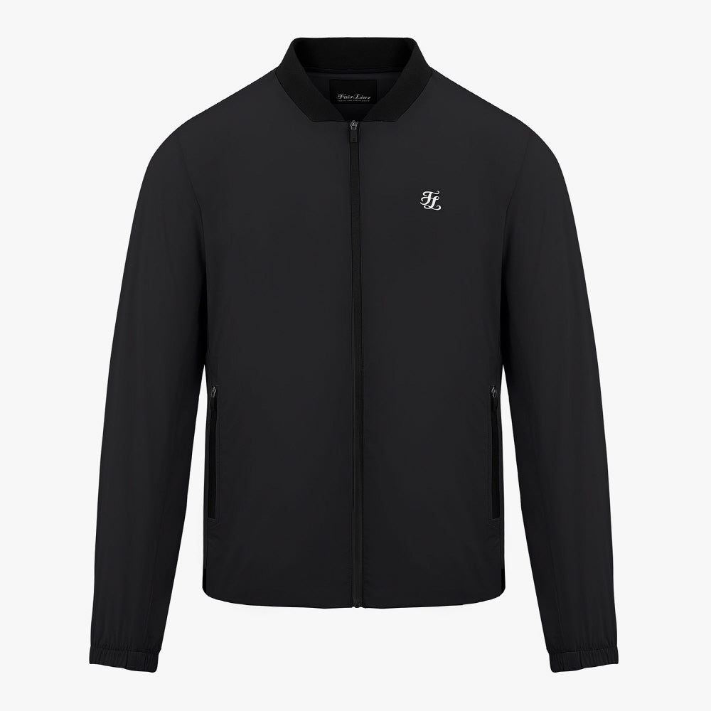 MEN'S ZIP-UP WINDBREAKER(BLACK)