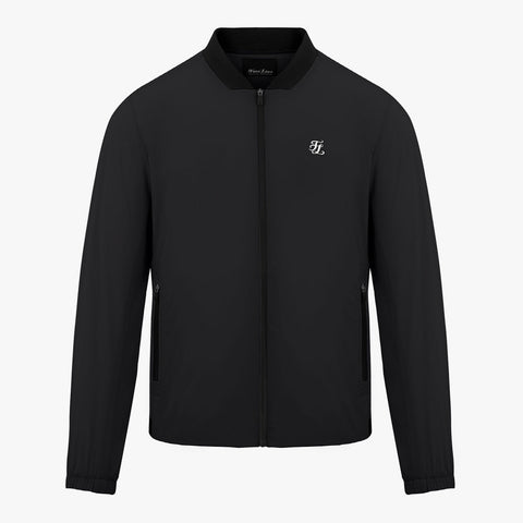 MEN'S ZIP-UP WINDBREAKER(BLACK)