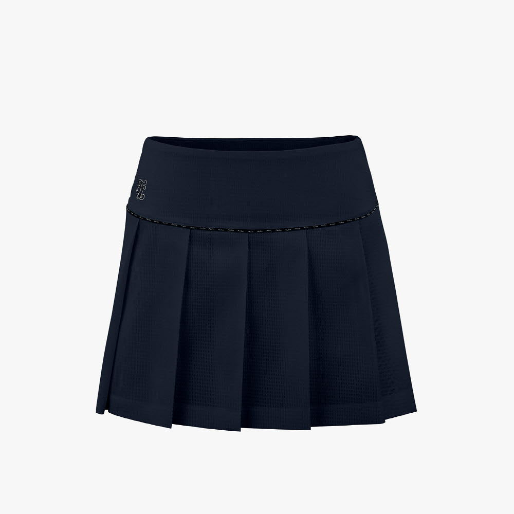 SEERSUCKER PLEATED SKIRT(NAVY)