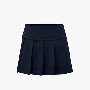 SEERSUCKER PLEATED SKIRT(NAVY)
