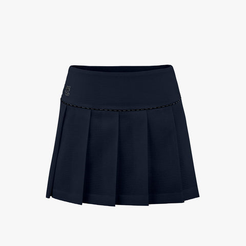 SEERSUCKER PLEATED SKIRT(NAVY)