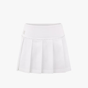 SEERSUCKER PLEATED SKIRT(WHITE)