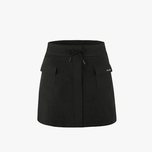 MESHED HIGHWAIST SKIRT(BLACK)