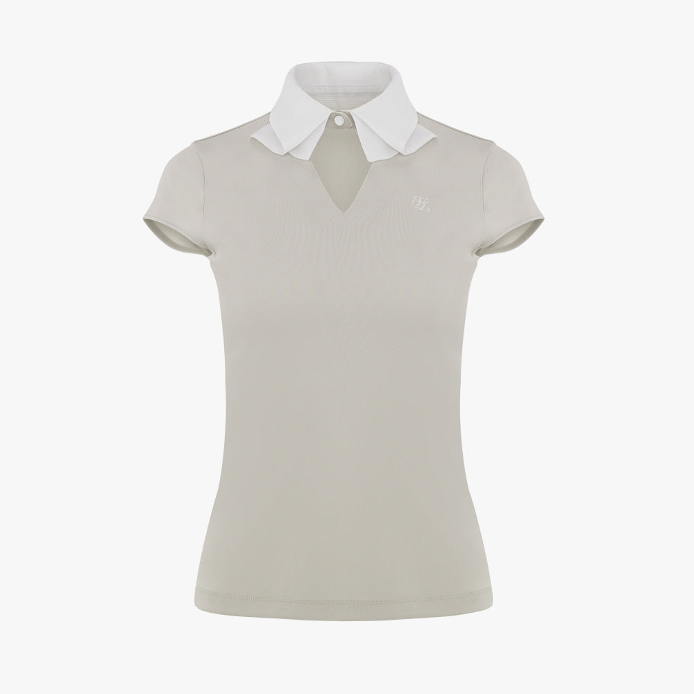 COLLAR POINT T-SHIRT(BEIGE)