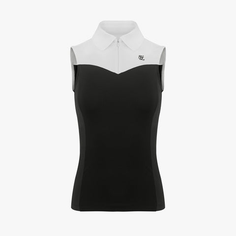 BLOCK SLEEVELESS T-SHIRT(BLACK)