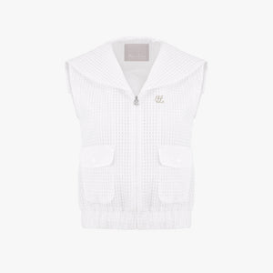 SAILOR COLLAR MESH VEST(WHITE)