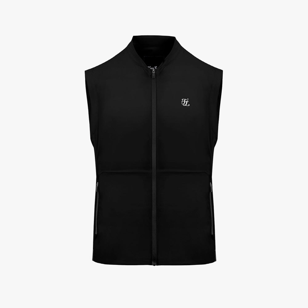 MEN'S ZIP-UP VEST(BLACK)