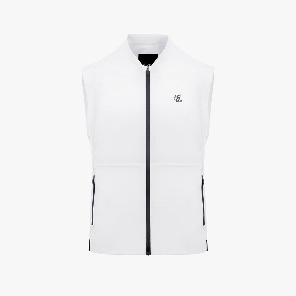 MEN'S ZIP-UP VEST(WHITE)