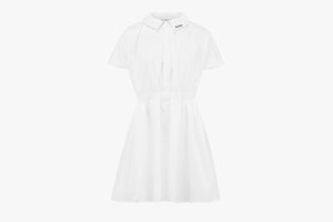 SHIRRING FLARE DRESS (INNER SHORTS SET)(WHITE)