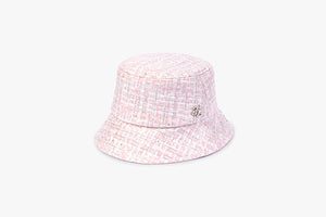 COATED TWEED BUCKET HAT(PINK CORAL)