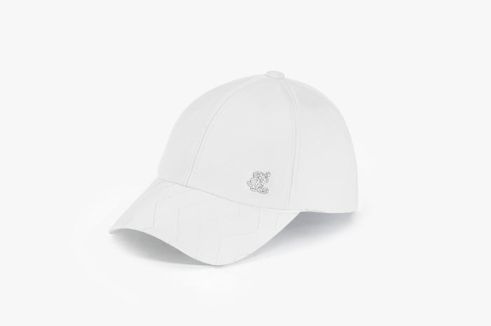 HERRINBONE BEADS CAP(WHITE)