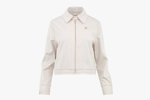STRIPE BOMBER JACKET(BEIGE)