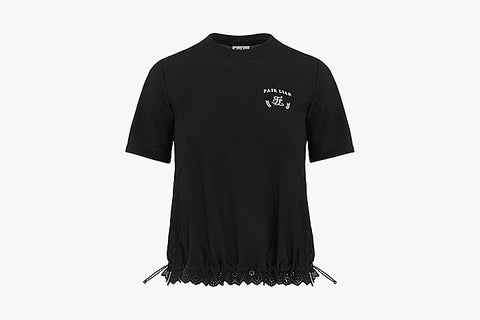 [FL COMFY] HONEYCOMB ROUND T-SHIRT(BLACK)