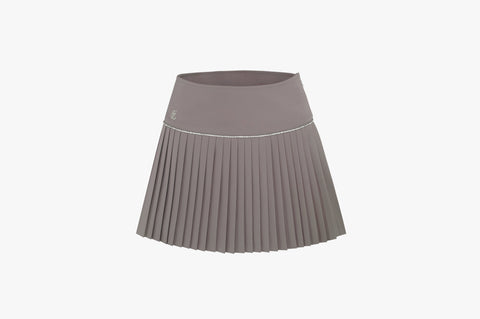 FL CRYSTAL FLARE PLEATS SKIRT(DARK BEIGE)