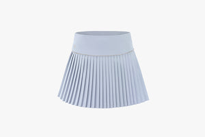 CRYSTAL FLARE PLEATS SKIRT(CERAMIC BLUE)