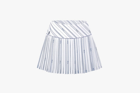 STRIPE PLEATS SKIRT(WHITE)