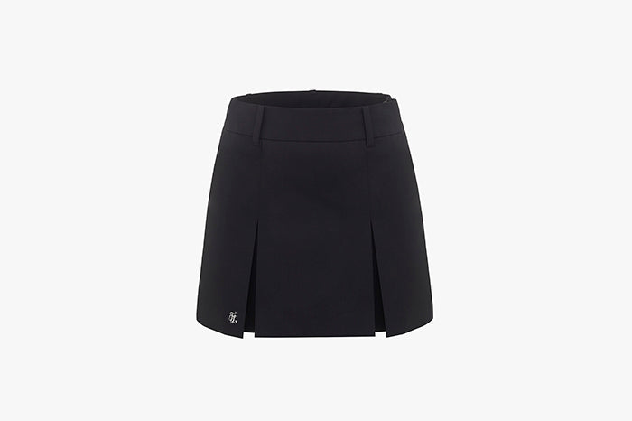 TWIN PLEATS SKIRT (Black)