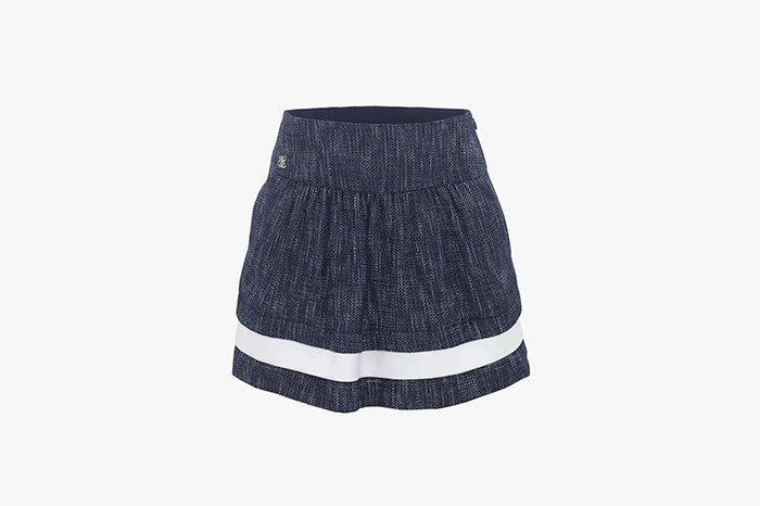 HIGHWAIST TWEED SKIRT(NAVY)