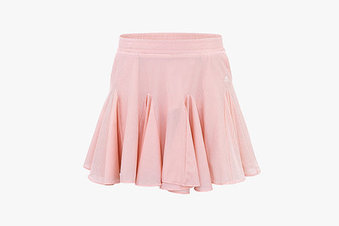 [FL COMFY] BAND PLATED SKIRT(PINK CORAL)
