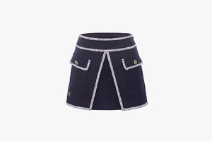 TWEED A-LINE SKIRT(NAVY)