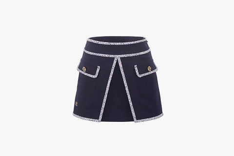 TWEED A-LINE SKIRT(NAVY)