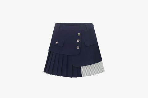 STRIPE POCKET SKIRT(NAVY)