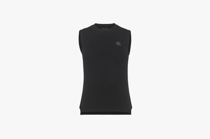 SLEEVELESS RIBBED KNIT((CERAMIC BLUE)ACK)