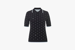 DOT JACQUARD KNIT(BLACK)