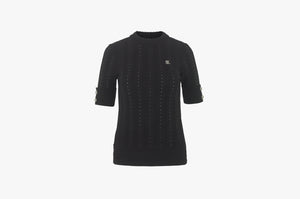 WEAVED RIBBED KNIT((CERAMIC BLUE)ACK)