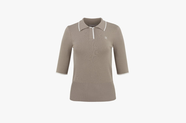 FLAP COLLAR KNIT(BEIGE)