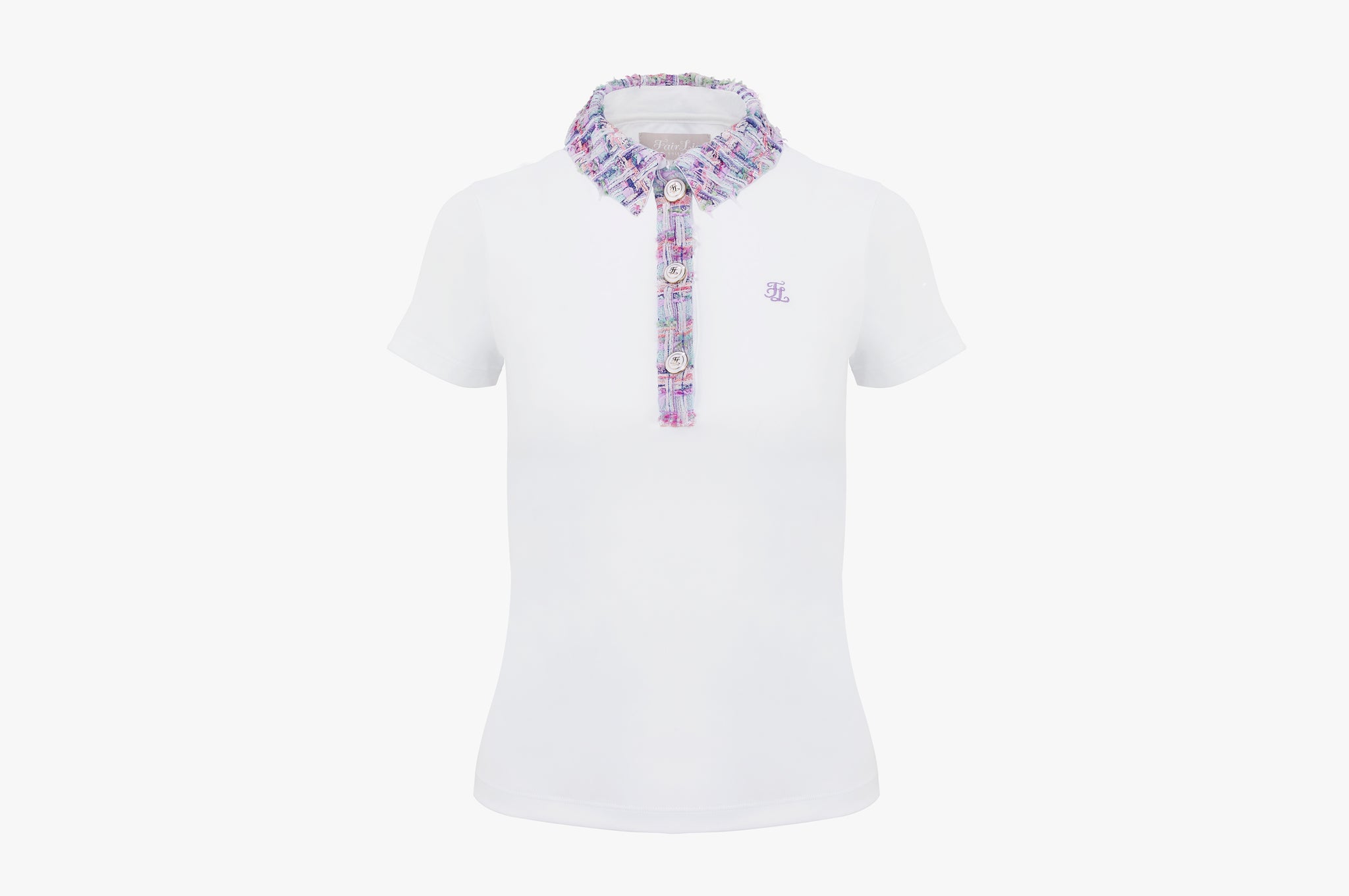 TWEED COLLAR T-SHIRT(WHITE)