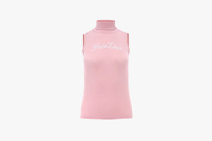SLEEVELESS TURTLENECK T-SHIRT(PINK CORAL)