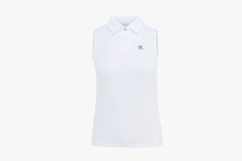 Y-COLLAR SLEEVELESS T-SHIRT(WHITE)