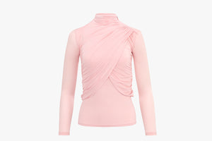 DRAPE COOL T-SHIRT(PINK CORAL)