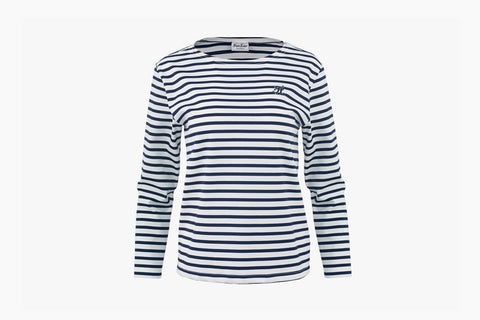 BOATNECK STRIPE T-SHIRT(NAVY)