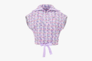 TWEED ANORAK VEST(LAVENDER)