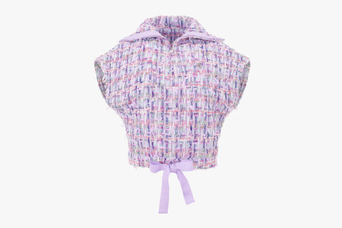 TWEED ANORAK VEST(LAVENDER)