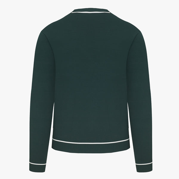 MEN'S V-NECK COLORED CARDIGAN(GREEN)