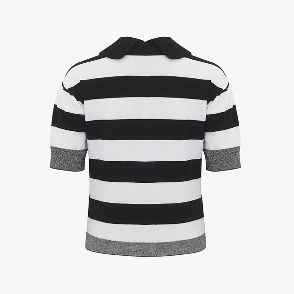 STRIPED PETIT KNIT(BLACK)