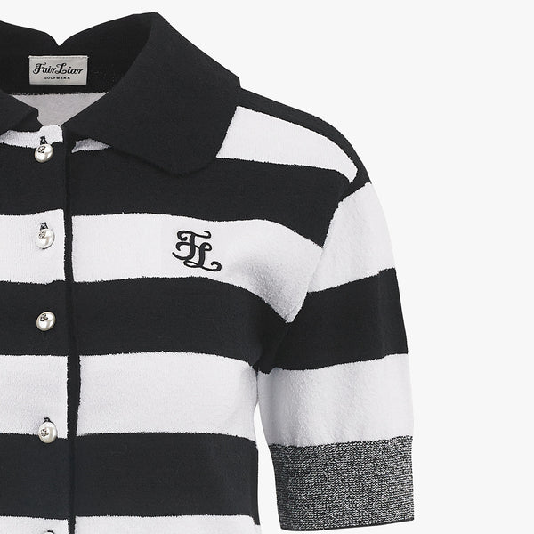 STRIPED PETIT KNIT(BLACK)